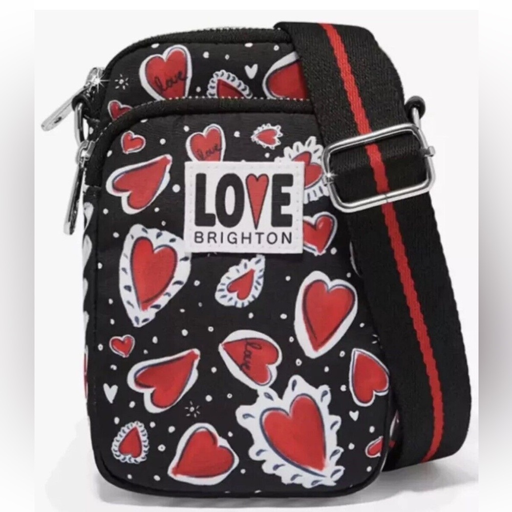Brighton Hearts A Flutter Utility Crossbody Bag, NWT.